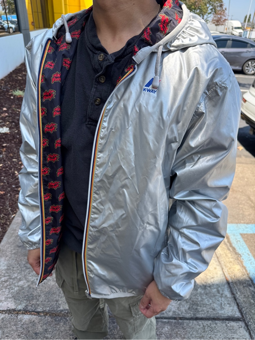 Rare Daft Punk K-Way Reversible Jacket